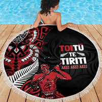 Aotearoa Toitu Te Tiriti Beach Blanket Whakairo Wheku LT7 - Polynesian Pride