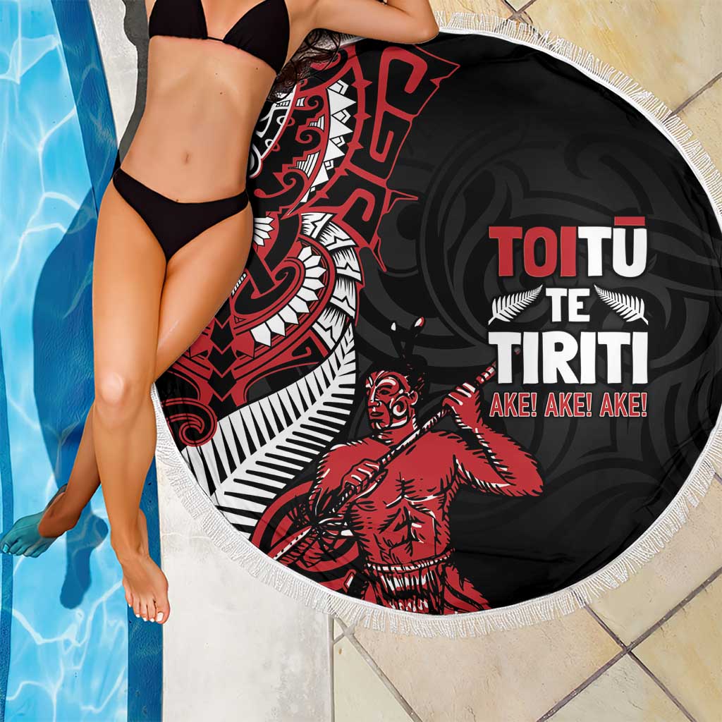 Aotearoa Toitu Te Tiriti Beach Blanket Whakairo Wheku LT7 - Polynesian Pride