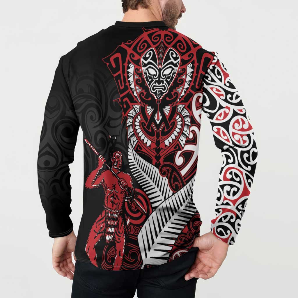 Aotearoa Toitu Te Tiriti Button Sweatshirt Whakairo Wheku LT7 - Polynesian Pride