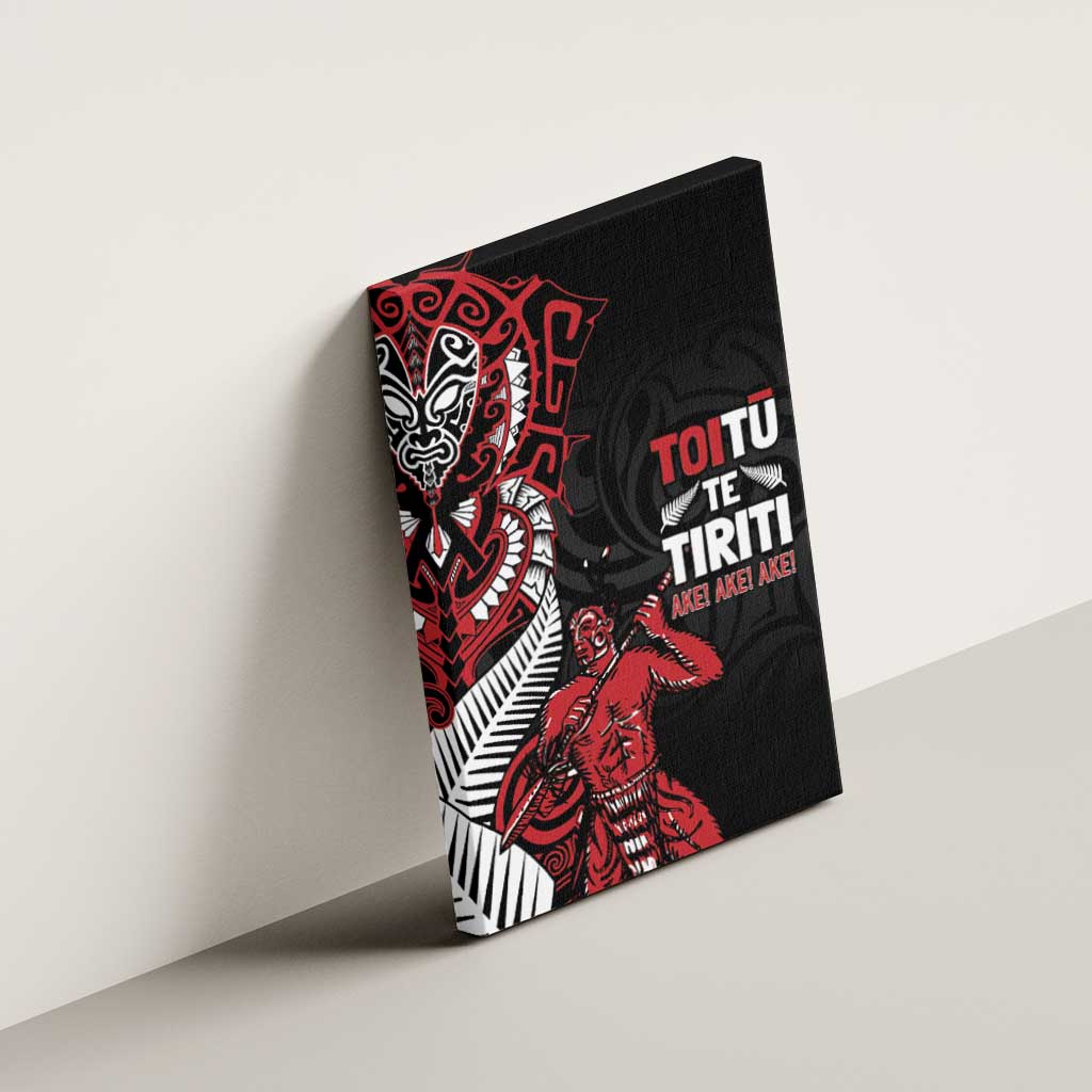Aotearoa Toitu Te Tiriti Canvas Wall Art Whakairo Wheku LT7 - Polynesian Pride