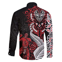 Aotearoa Toitu Te Tiriti Family Matching Off Shoulder Short Dress and Hawaiian Shirt Whakairo Wheku