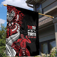 Aotearoa Toitu Te Tiriti Garden Flag Whakairo Wheku LT7 - Polynesian Pride