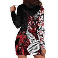 Aotearoa Toitu Te Tiriti Hoodie Dress Whakairo Wheku LT7 - Polynesian Pride