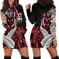 Aotearoa Toitu Te Tiriti Hoodie Dress Whakairo Wheku LT7 - Polynesian Pride