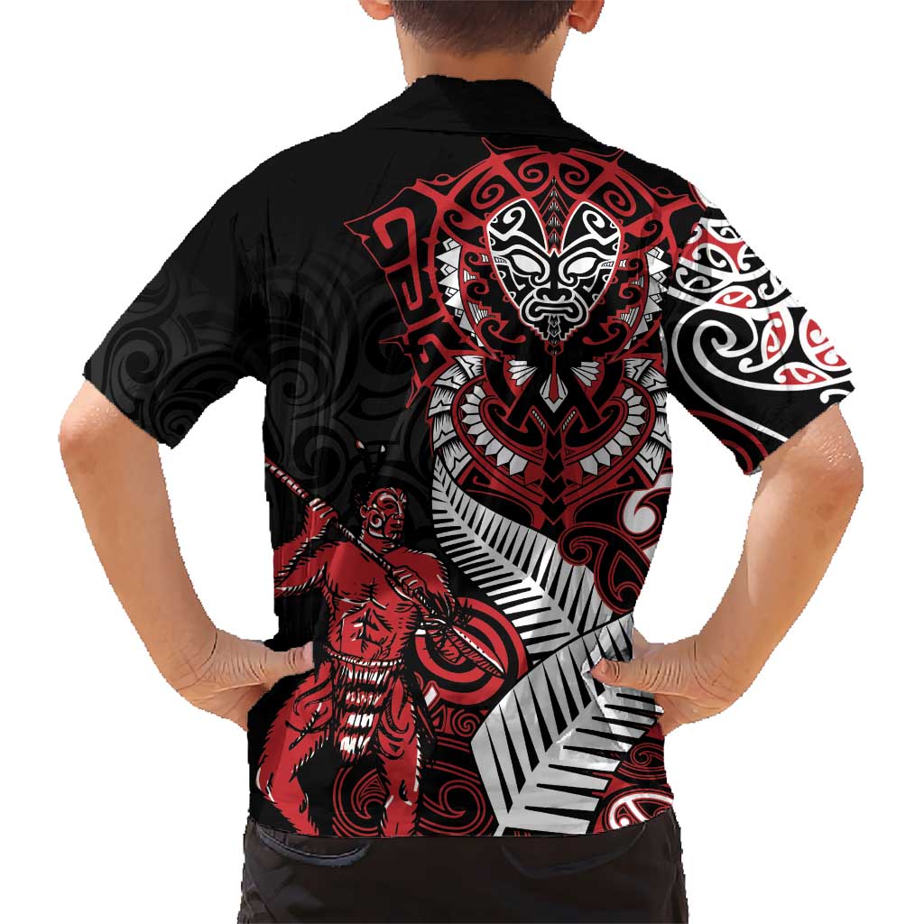 Aotearoa Toitu Te Tiriti Kid Hawaiian Shirt Whakairo Wheku