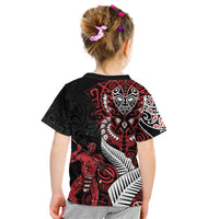 Aotearoa Toitu Te Tiriti Kid T Shirt Whakairo Wheku