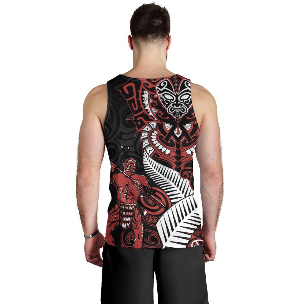 Aotearoa Toitu Te Tiriti Men Tank Top Whakairo Wheku LT7 - Polynesian Pride