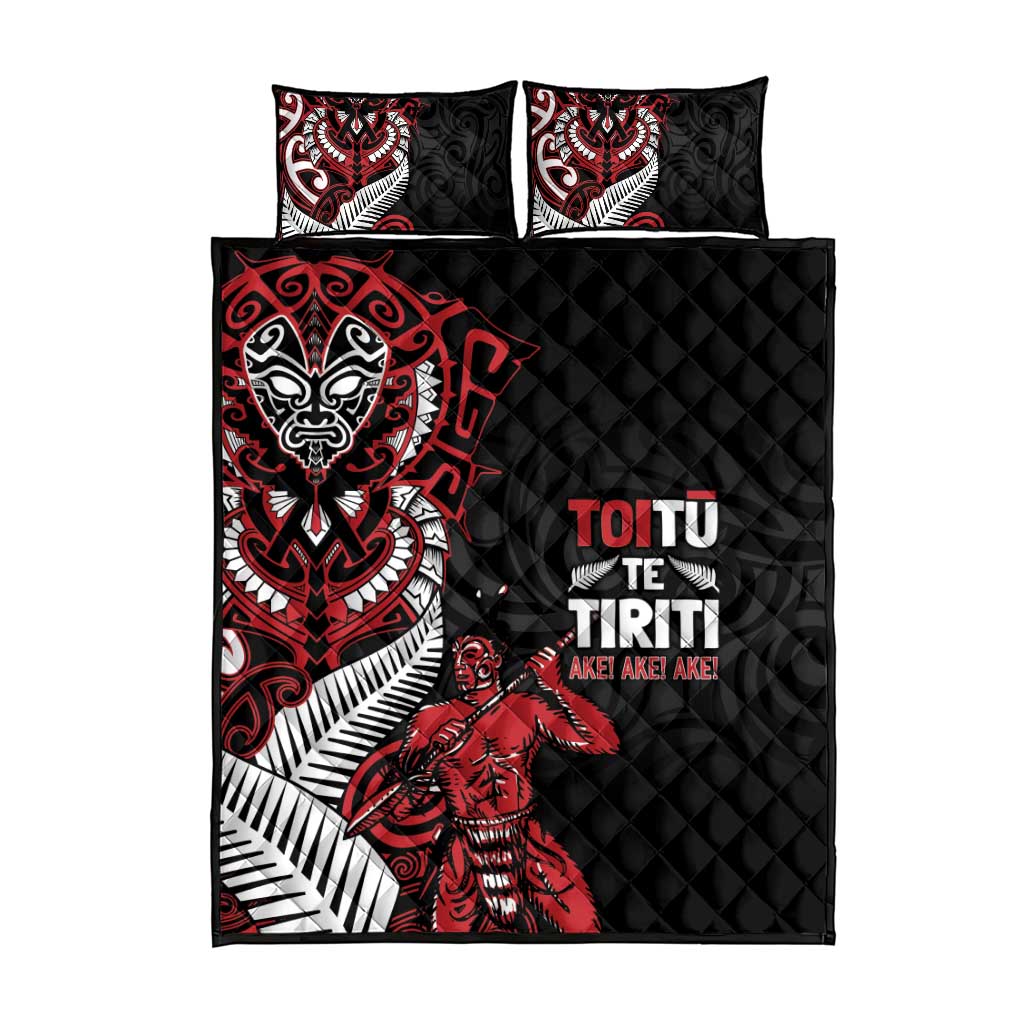 Aotearoa Toitu Te Tiriti Quilt Bed Set Whakairo Wheku LT7 - Polynesian Pride