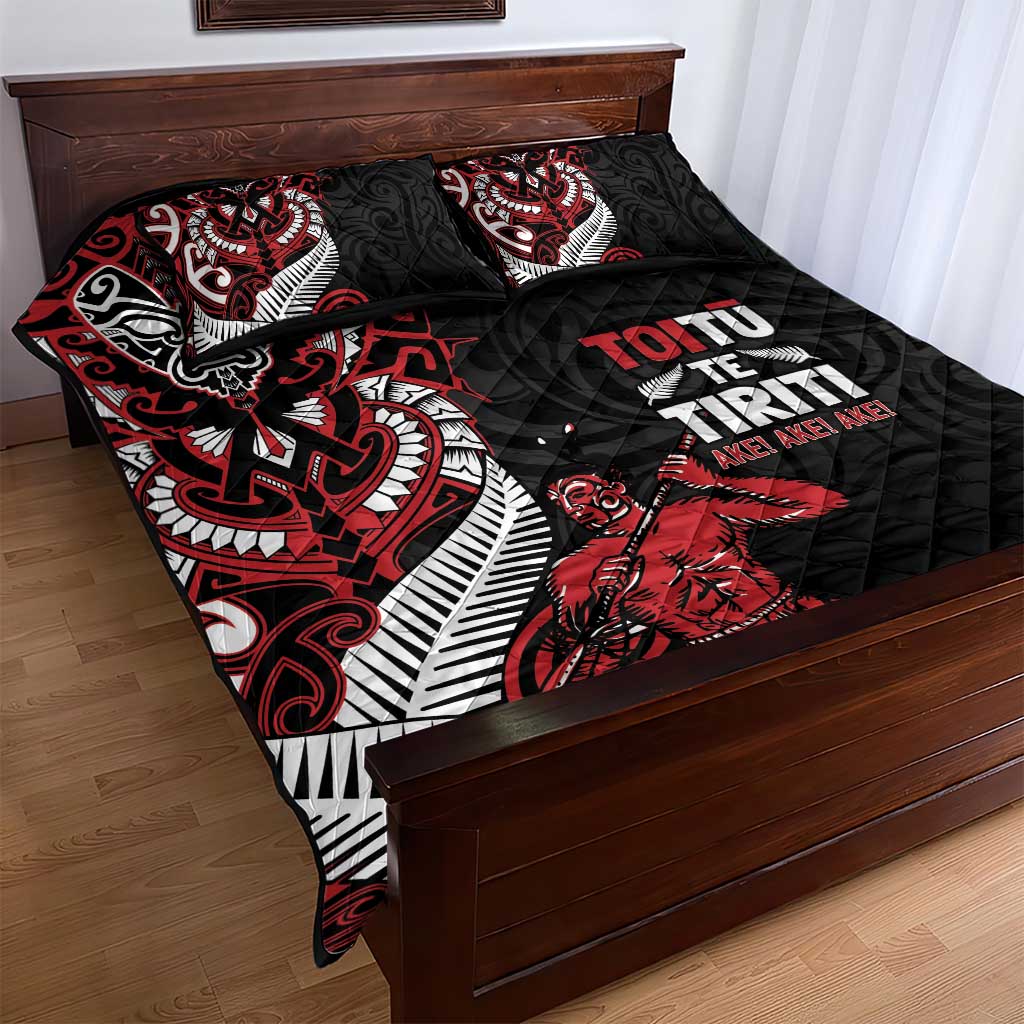 Aotearoa Toitu Te Tiriti Quilt Bed Set Whakairo Wheku LT7 - Polynesian Pride