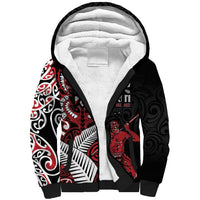 Aotearoa Toitu Te Tiriti Sherpa Hoodie Whakairo Wheku LT7 Unisex Black - Polynesian Pride