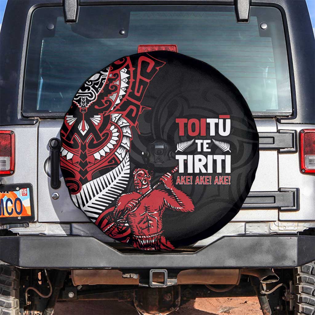 Aotearoa Toitu Te Tiriti Spare Tire Cover Whakairo Wheku LT7 Black - Polynesian Pride