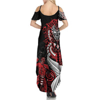 Aotearoa Toitu Te Tiriti Summer Maxi Dress Whakairo Wheku LT7 - Polynesian Pride