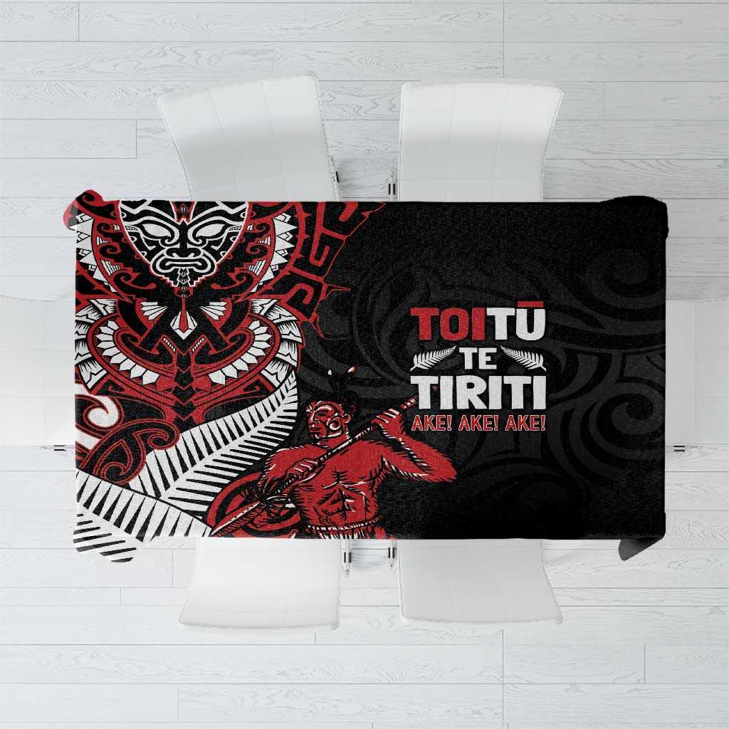 Aotearoa Toitu Te Tiriti Tablecloth Whakairo Wheku LT7 Black - Polynesian Pride