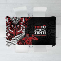 Aotearoa Toitu Te Tiriti Tablecloth Whakairo Wheku LT7 Black - Polynesian Pride