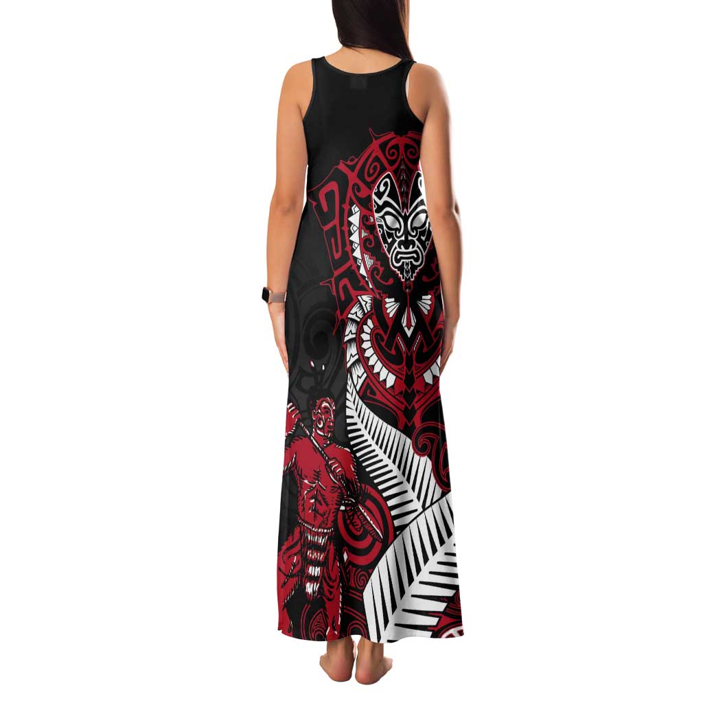 Aotearoa Toitu Te Tiriti Tank Maxi Dress Whakairo Wheku LT7 - Polynesian Pride