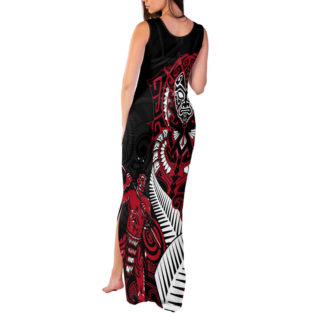 Aotearoa Toitu Te Tiriti Tank Maxi Dress Whakairo Wheku LT7 - Polynesian Pride