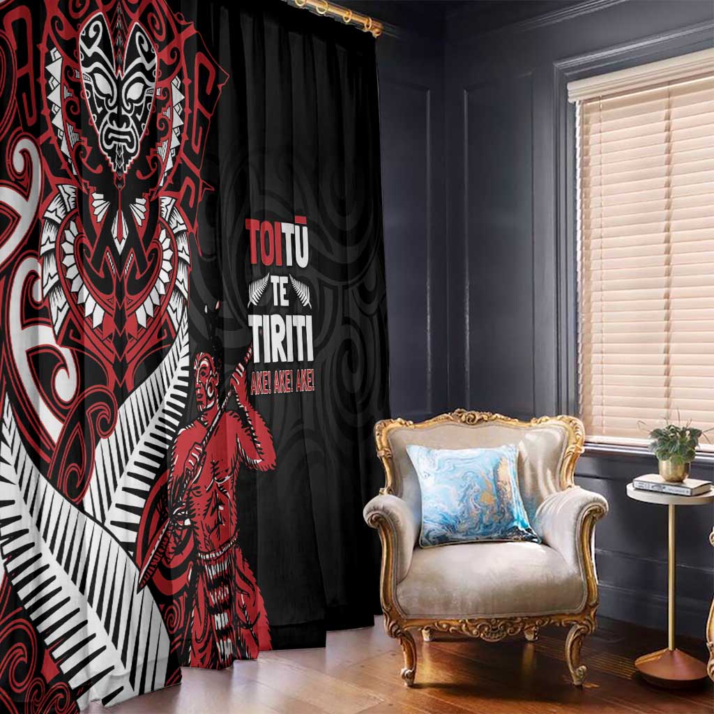 Aotearoa Toitu Te Tiriti Window Curtain Whakairo Wheku LT7 - Polynesian Pride
