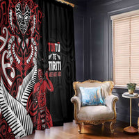 Aotearoa Toitu Te Tiriti Window Curtain Whakairo Wheku LT7 - Polynesian Pride