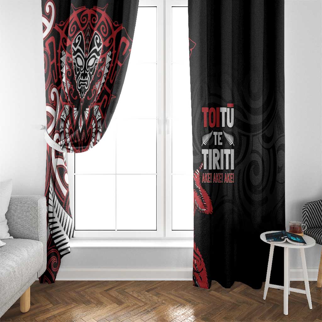 Aotearoa Toitu Te Tiriti Window Curtain Whakairo Wheku LT7 - Polynesian Pride