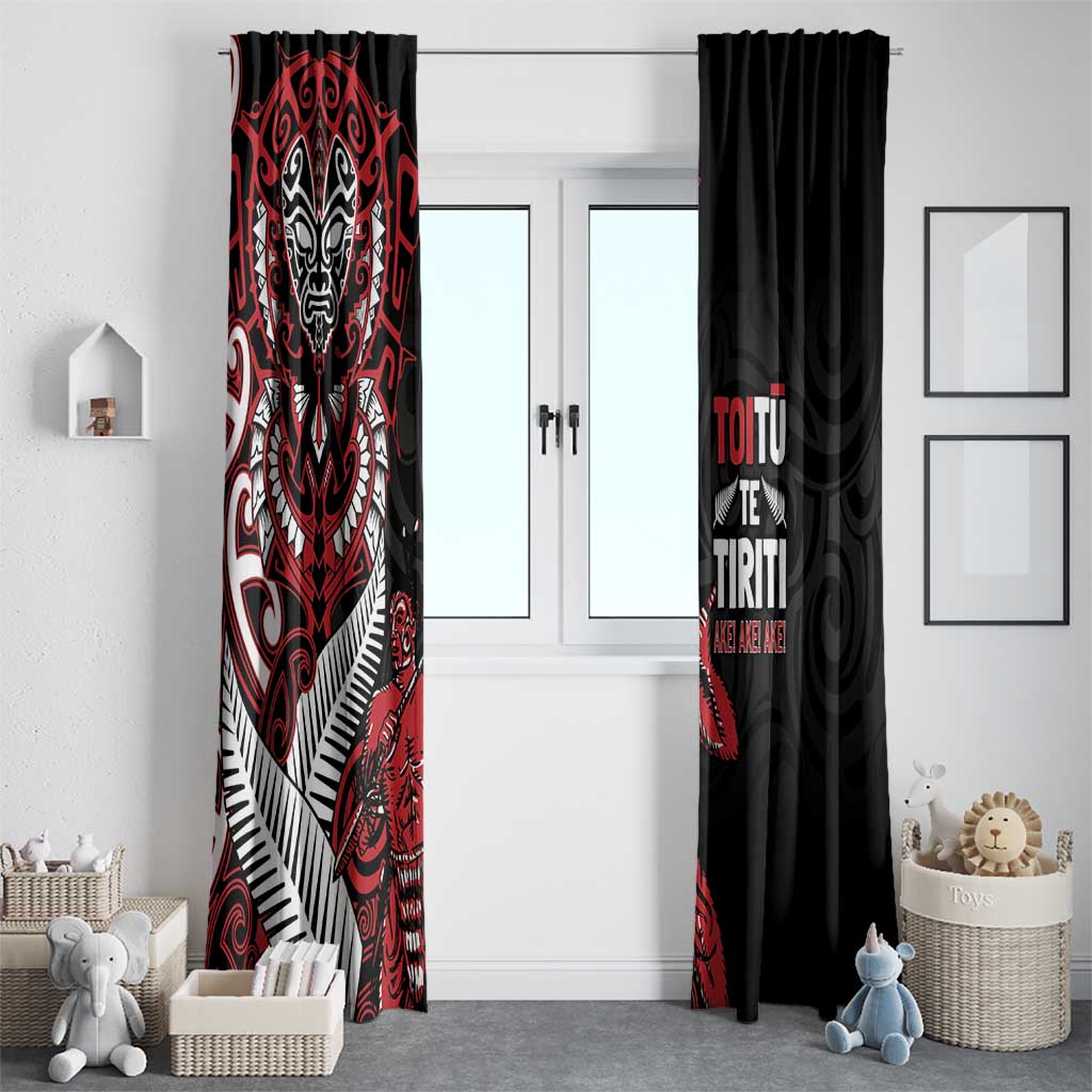 Aotearoa Toitu Te Tiriti Window Curtain Whakairo Wheku LT7 - Polynesian Pride