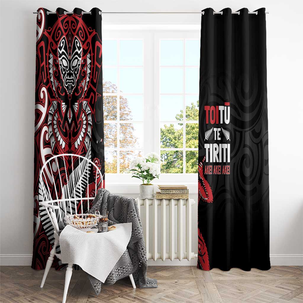 Aotearoa Toitu Te Tiriti Window Curtain Whakairo Wheku LT7 - Polynesian Pride