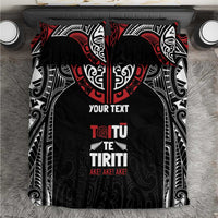 Aotearoa Maori Personalized Bedding Set Toitu Te Tiriti Ake! Ake! Ake!