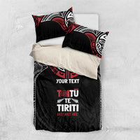 Aotearoa Maori Personalized Bedding Set Toitu Te Tiriti Ake! Ake! Ake!
