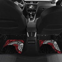 Aotearoa Maori Personalized Car Mats Toitu Te Tiriti Ake! Ake! Ake! LT7 Set 2pcs - Back Black - Polynesian Pride