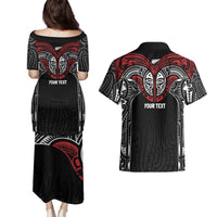 Aotearoa Maori Personalized Couples Matching Puletasi and Hawaiian Shirt Toitu Te Tiriti Ake! Ake! Ake! LT7 - Polynesian Pride