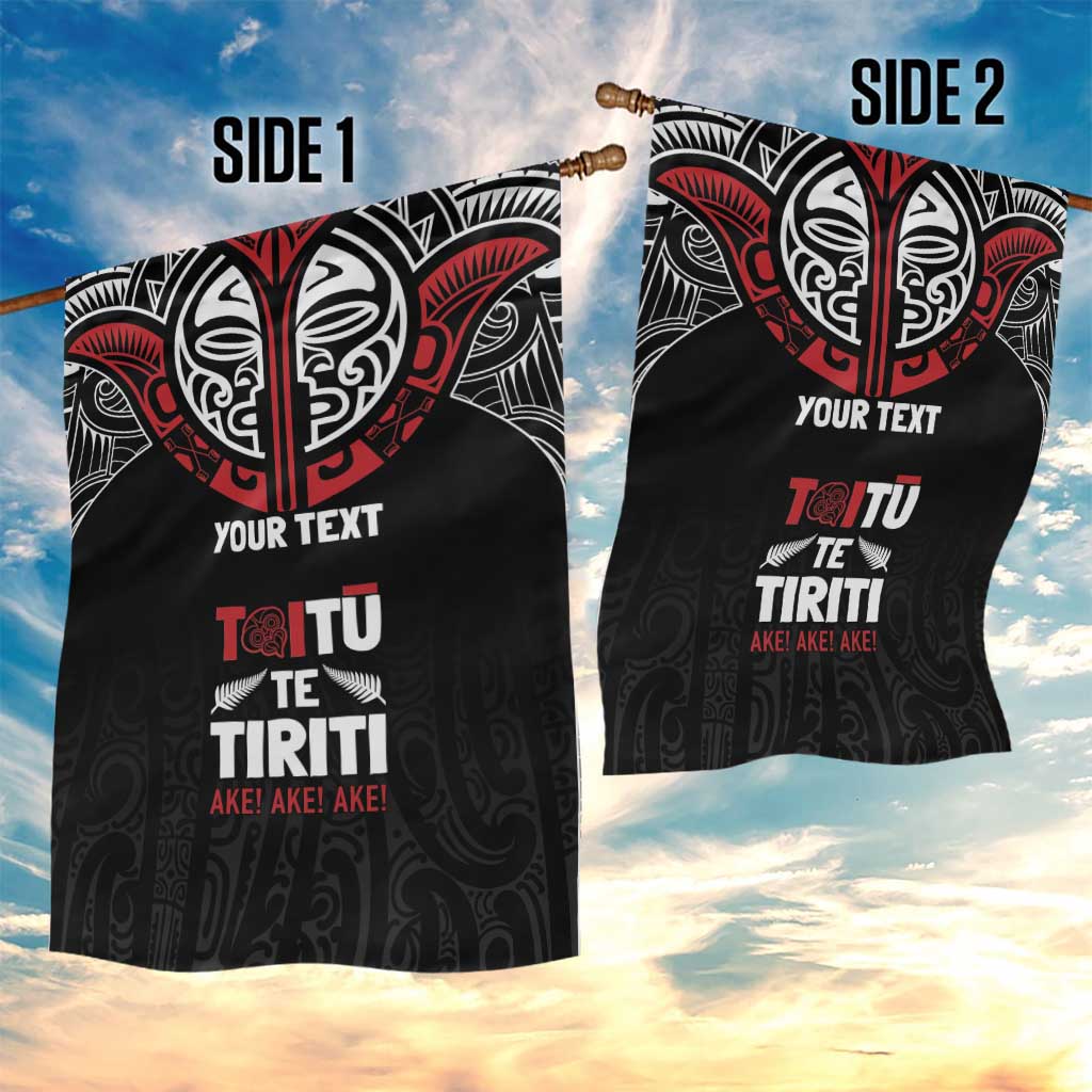 Aotearoa Maori Personalized Garden Flag Toitu Te Tiriti Ake! Ake! Ake! LT7 - Polynesian Pride