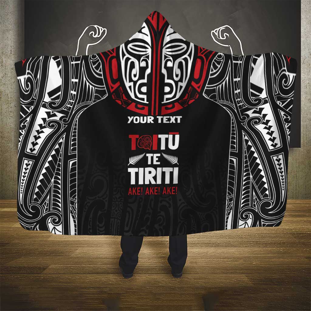 Aotearoa Maori Personalized Hooded Blanket Toitu Te Tiriti Ake! Ake! Ake! LT7 - Polynesian Pride