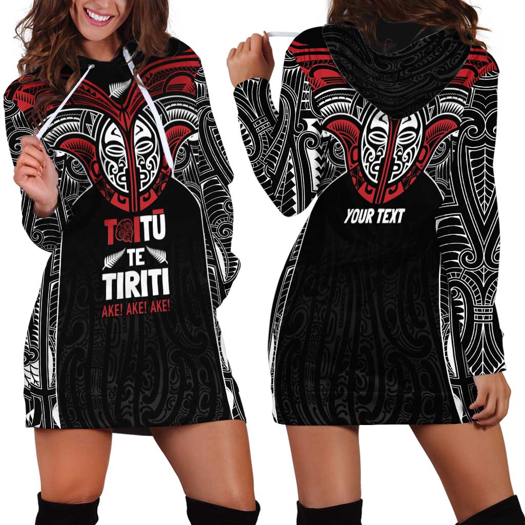 Aotearoa Maori Personalized Hoodie Dress Toitu Te Tiriti Ake! Ake! Ake! LT7 - Polynesian Pride