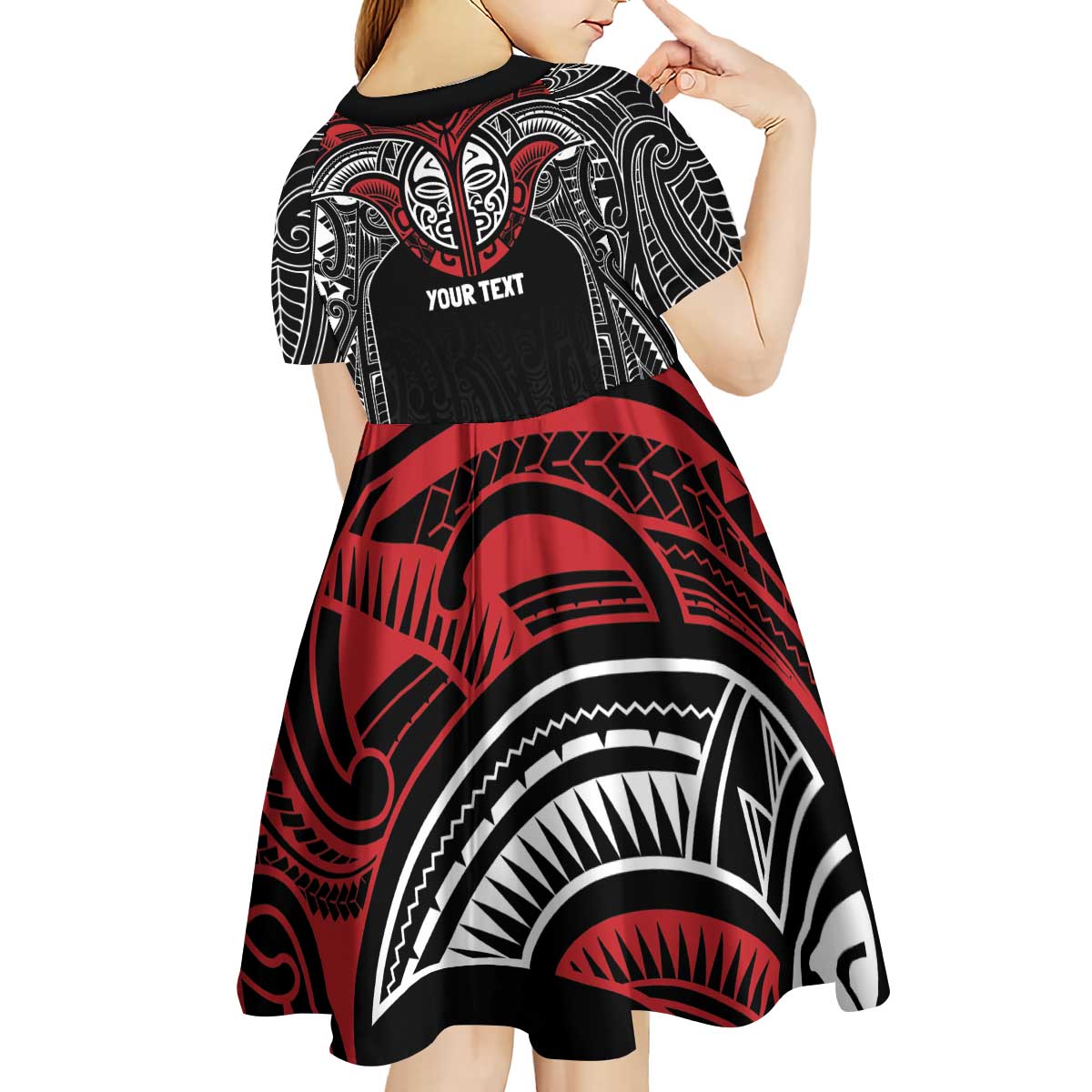 Aotearoa Maori Personalized Kid Short Sleeve Dress Toitu Te Tiriti Ake! Ake! Ake!