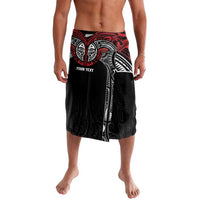 Aotearoa Maori Personalized Lavalava Toitu Te Tiriti Ake! Ake! Ake! LT7 Black - Polynesian Pride