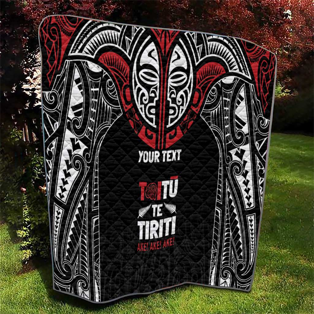 Aotearoa Maori Personalized Quilt Toitu Te Tiriti Ake! Ake! Ake!