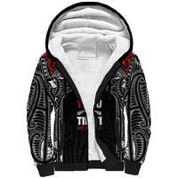 Aotearoa Maori Personalized Sherpa Hoodie Toitu Te Tiriti Ake! Ake! Ake! LT7 Unisex Black - Polynesian Pride