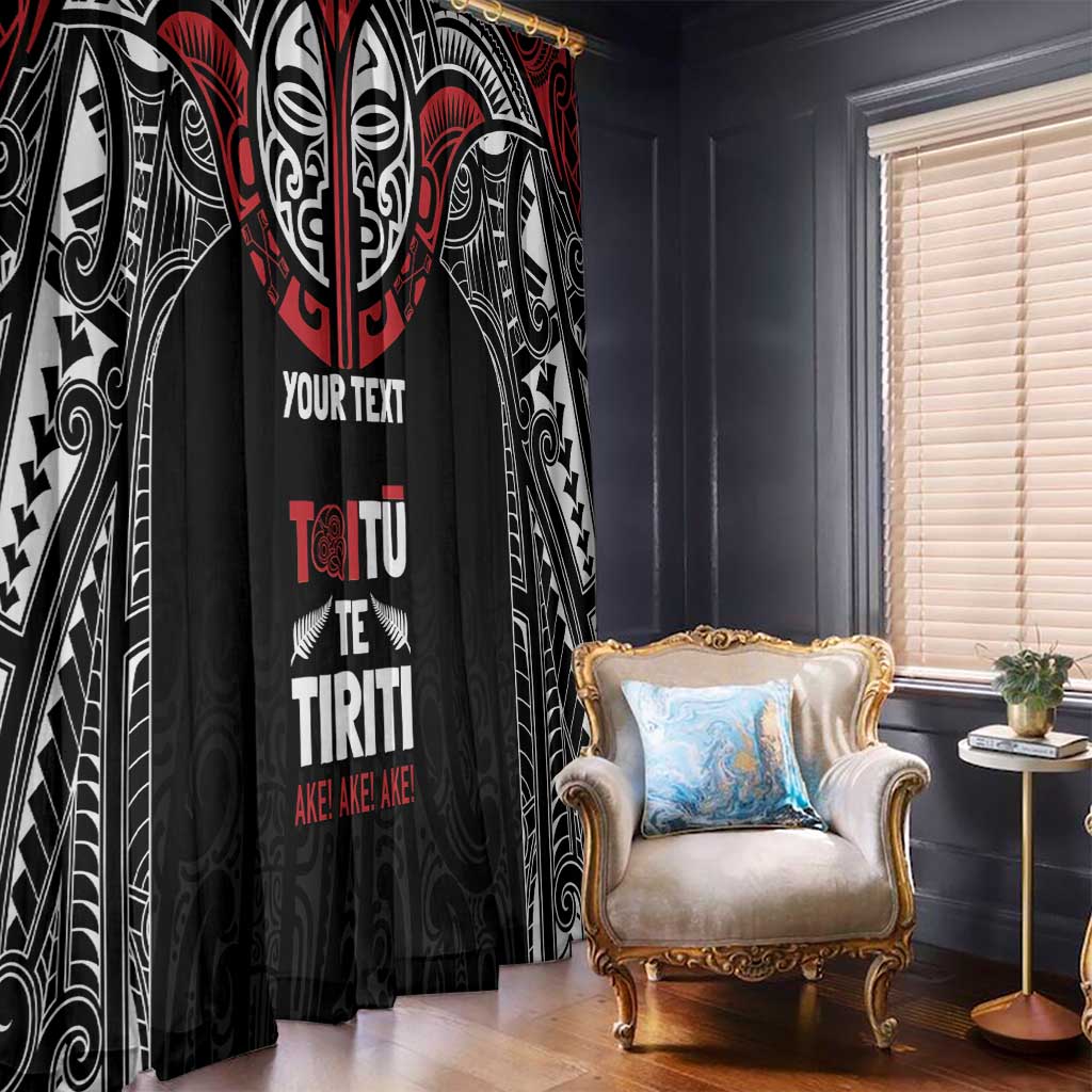 Aotearoa Maori Personalized Window Curtain Toitu Te Tiriti Ake! Ake! Ake! LT7 - Polynesian Pride
