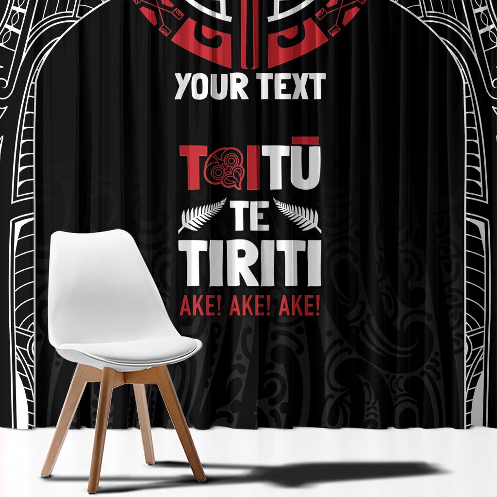 Aotearoa Maori Personalized Window Curtain Toitu Te Tiriti Ake! Ake! Ake! LT7 - Polynesian Pride