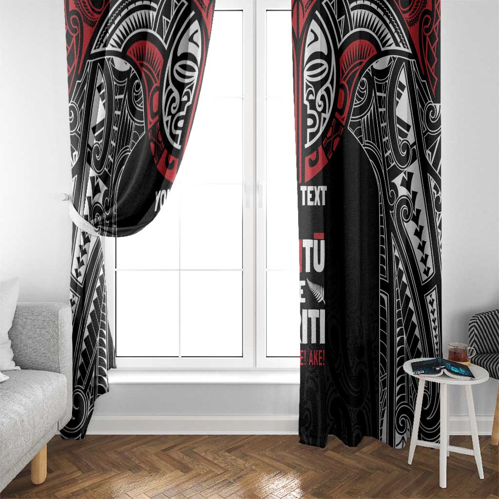 Aotearoa Maori Personalized Window Curtain Toitu Te Tiriti Ake! Ake! Ake! LT7 - Polynesian Pride