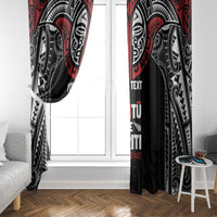 Aotearoa Maori Personalized Window Curtain Toitu Te Tiriti Ake! Ake! Ake! LT7 - Polynesian Pride