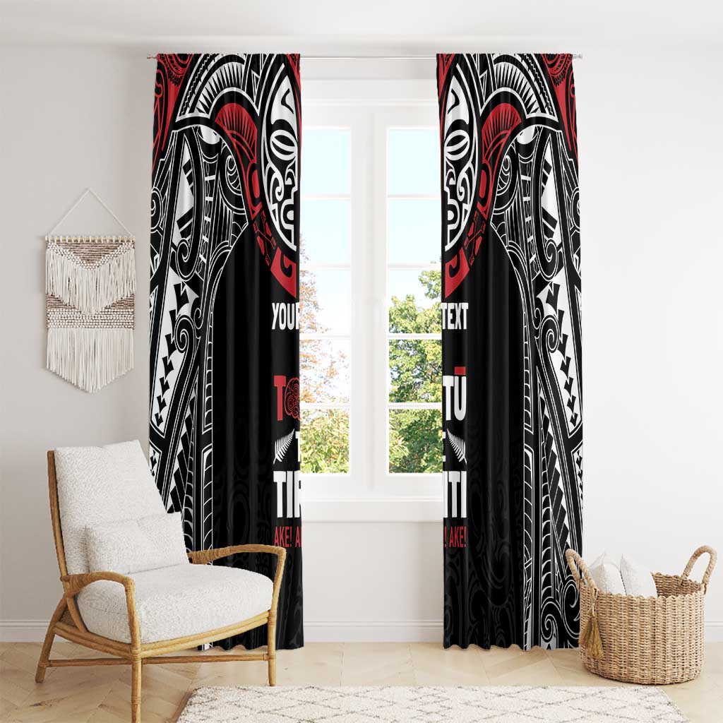 Aotearoa Maori Personalized Window Curtain Toitu Te Tiriti Ake! Ake! Ake! LT7 - Polynesian Pride