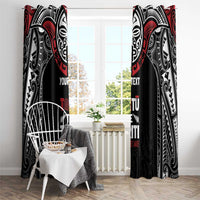 Aotearoa Maori Personalized Window Curtain Toitu Te Tiriti Ake! Ake! Ake! LT7 - Polynesian Pride
