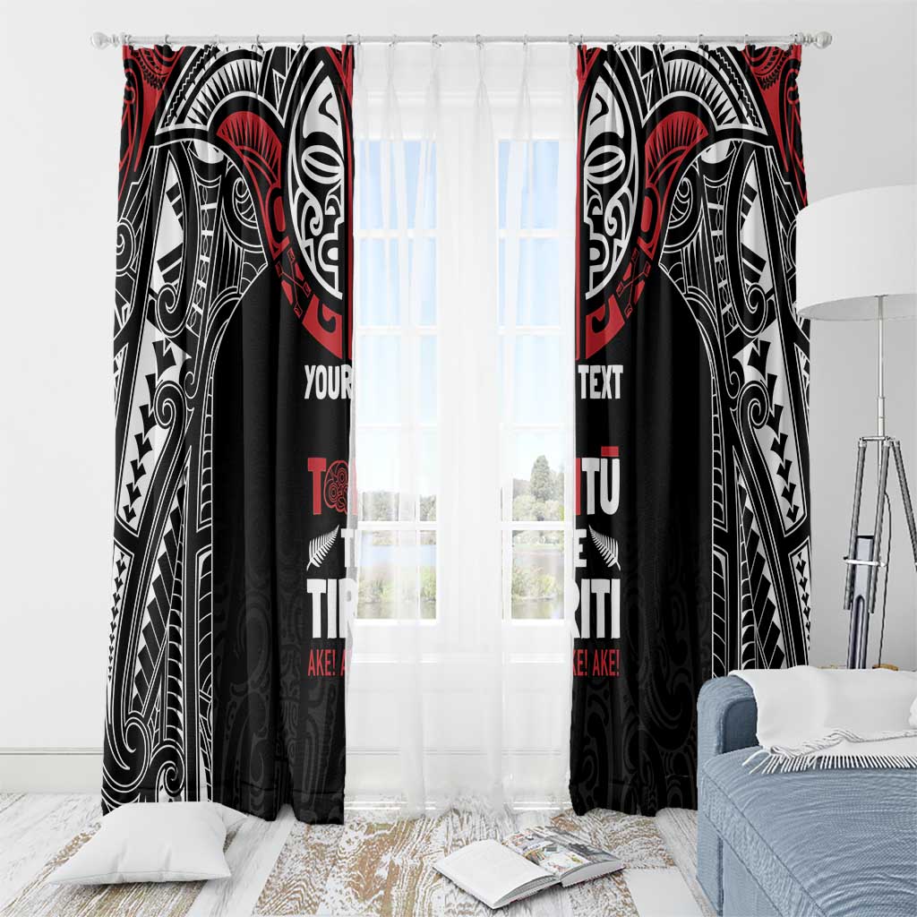 Aotearoa Maori Personalized Window Curtain Toitu Te Tiriti Ake! Ake! Ake! LT7 - Polynesian Pride