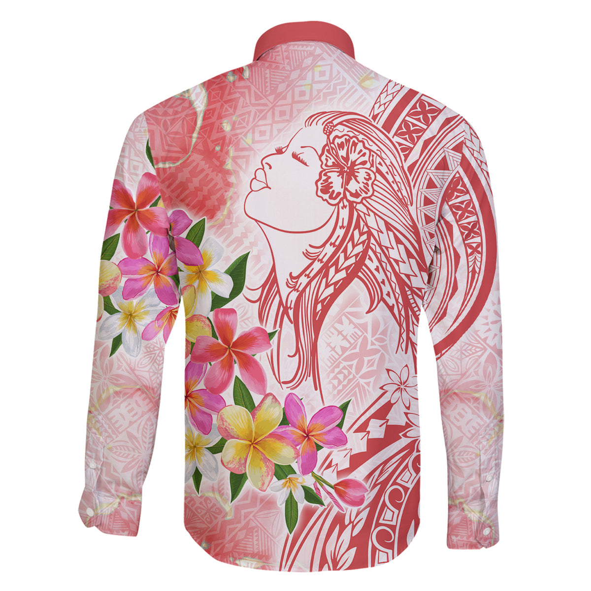 Polynesian Women's Day Wahine Family Matching Summer Maxi Dress and Hawaiian Shirt Plumeria Marble Glaze - Pink LT7 - Polynesian Pride