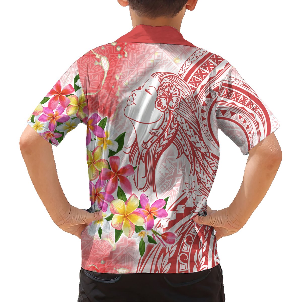 Polynesian Women's Day Wahine Hawaiian Shirt Plumeria Marble Glaze - Pink LT7 - Polynesian Pride