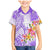 Polynesian Women's Day Wahine Family Matching Mermaid Dress and Hawaiian Shirt Plumeria Marble Glaze - Purple LT7 Son's Shirt Purple - Polynesian Pride