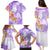 Polynesian Women's Day Wahine Family Matching Puletasi and Hawaiian Shirt Plumeria Marble Glaze - Purple LT7 - Polynesian Pride