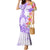 Polynesian Women's Day Wahine Mermaid Dress Plumeria Marble Glaze - Purple LT7 Women Purple - Polynesian Pride