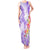 Polynesian Women's Day Wahine Tank Maxi Dress Plumeria Marble Glaze - Purple LT7 Women Purple - Polynesian Pride