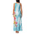 Polynesian Women's Day Wahine Family Matching Tank Maxi Dress and Hawaiian Shirt Plumeria Marble Glaze - Turquoise LT7 - Polynesian Pride